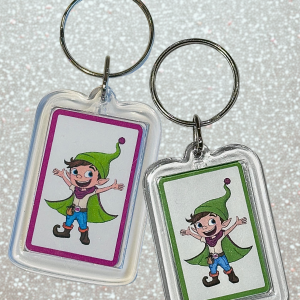 Porte-clés cadre violet ou cadre vert